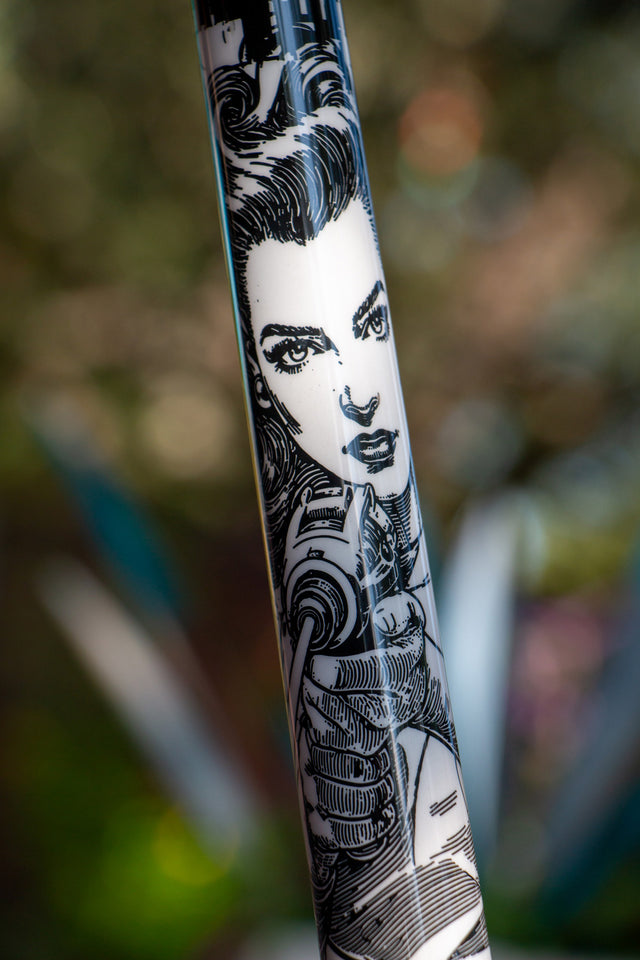 Girl with Laser Blaster Infused Balabushka Cue