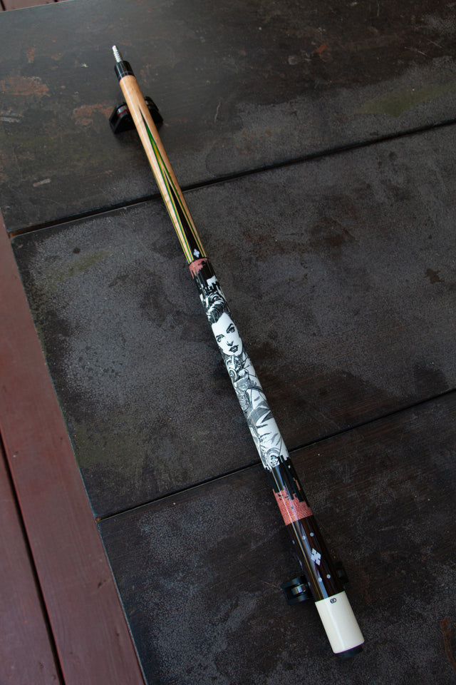 Girl with Laser Blaster Infused Balabushka Cue